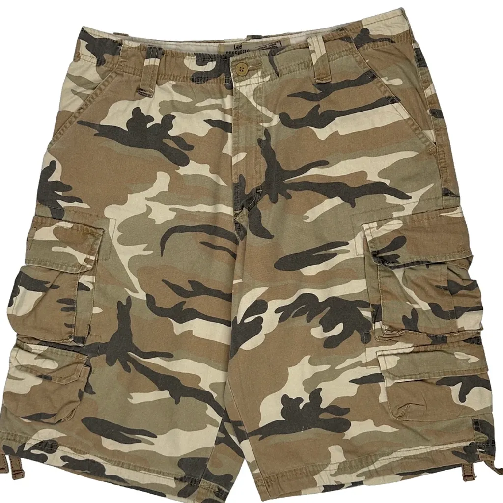 Lee Camo Cargo Shorts - 32W 11L Camo Cotton - Image 9