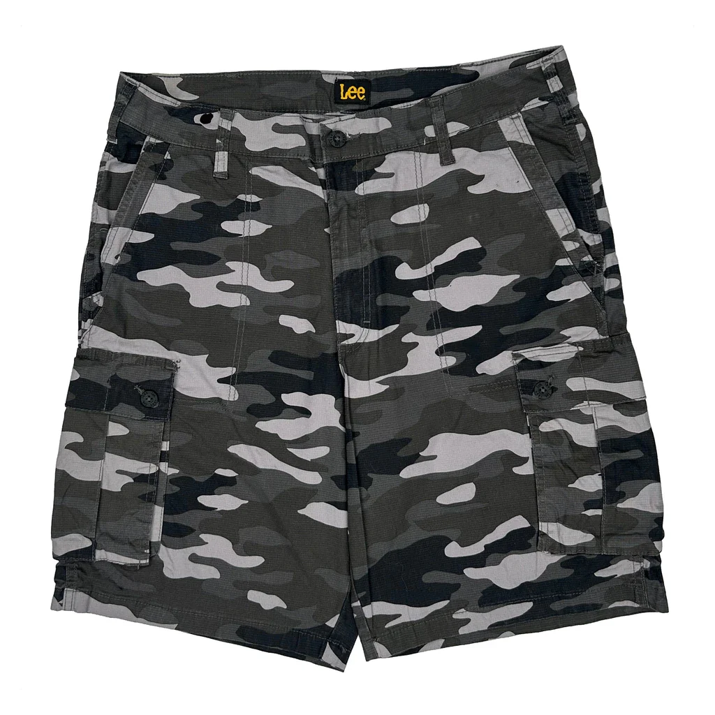 Lee Camo Cargo Shorts - 36W 11L Camo Cotton - Image 2