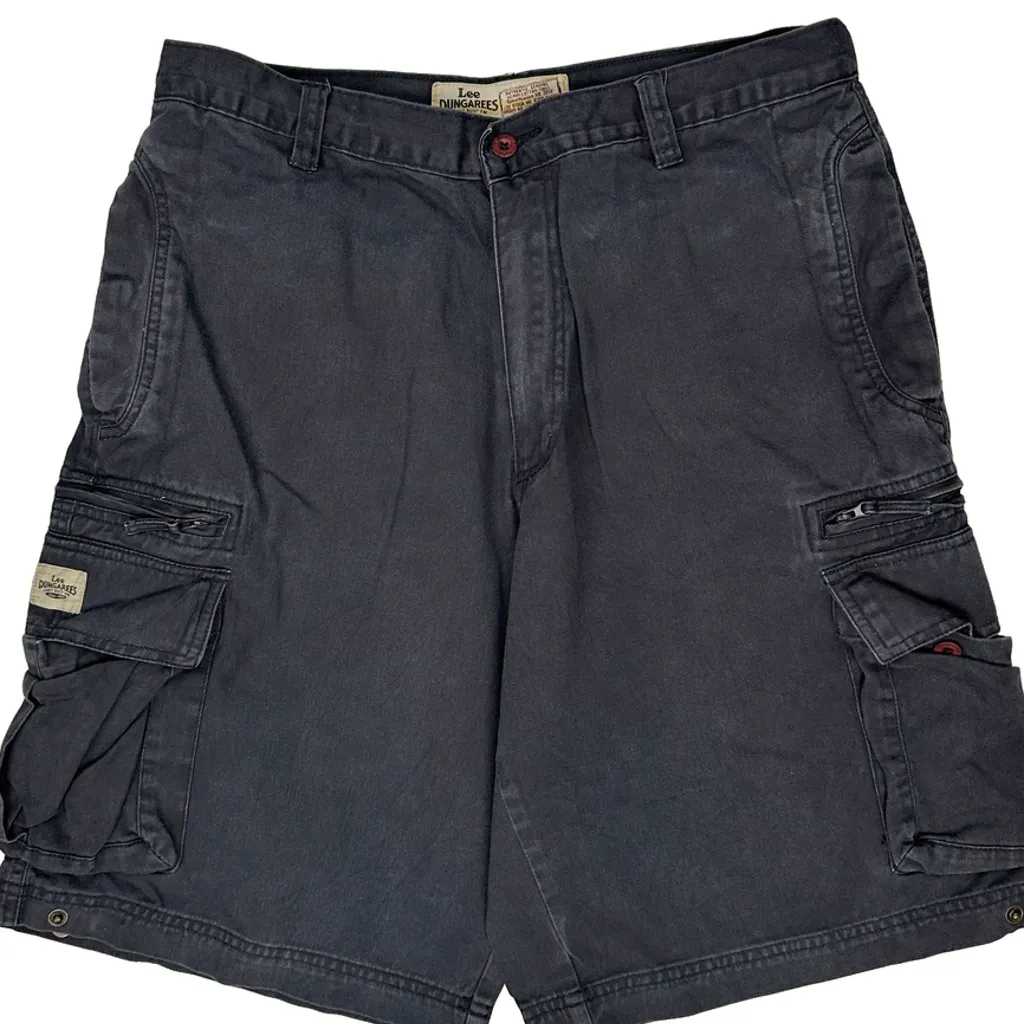 Lee Cargo Shorts - 33W 12L Grey Cotton - Image 10
