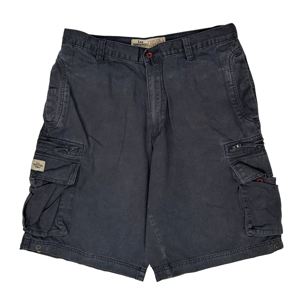 Lee Cargo Shorts - 33W 12L Grey Cotton - Image 2