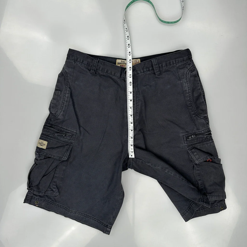 Lee Cargo Shorts - 33W 12L Grey Cotton - Image 4
