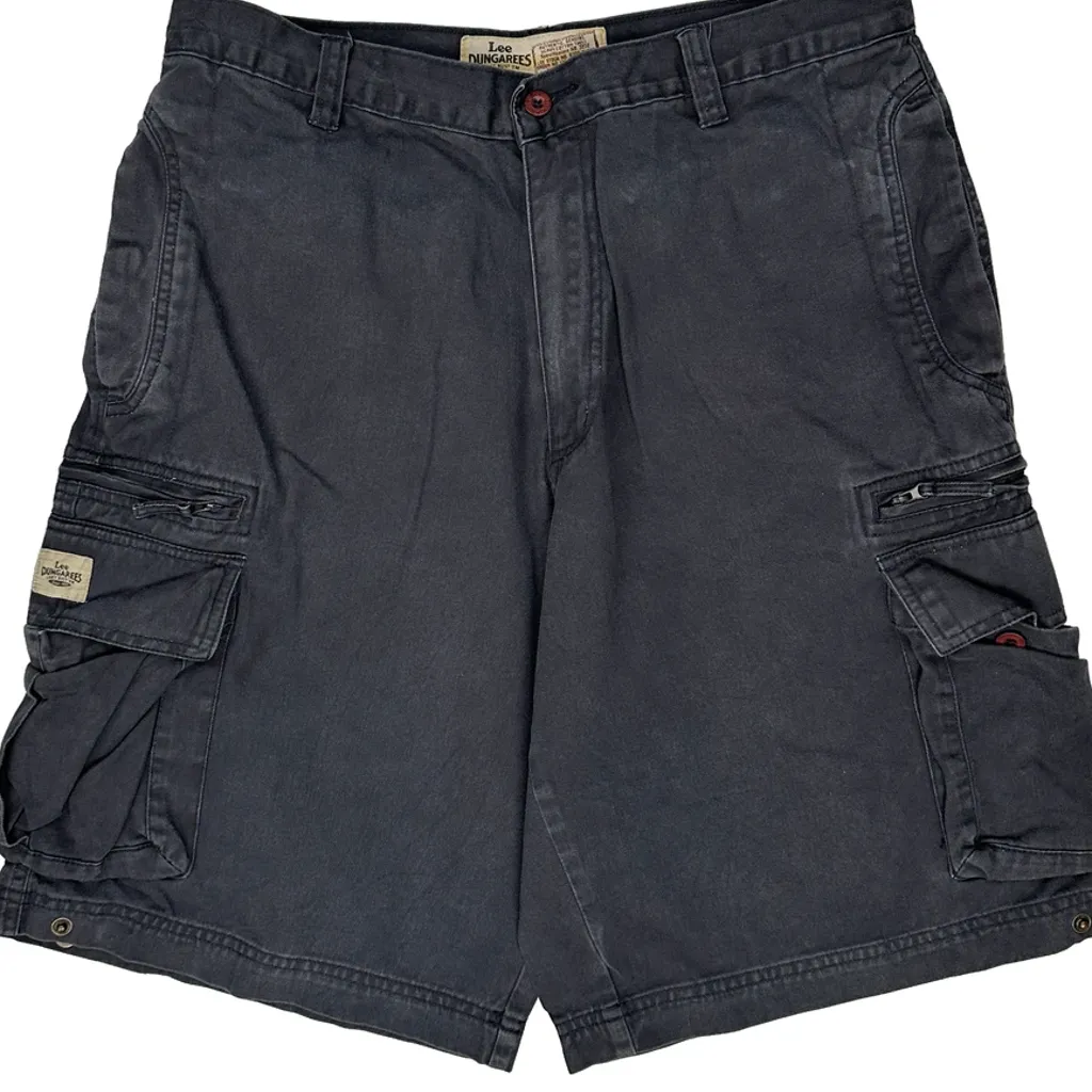 Lee Cargo Shorts - 33W 12L Grey Cotton - Image 9