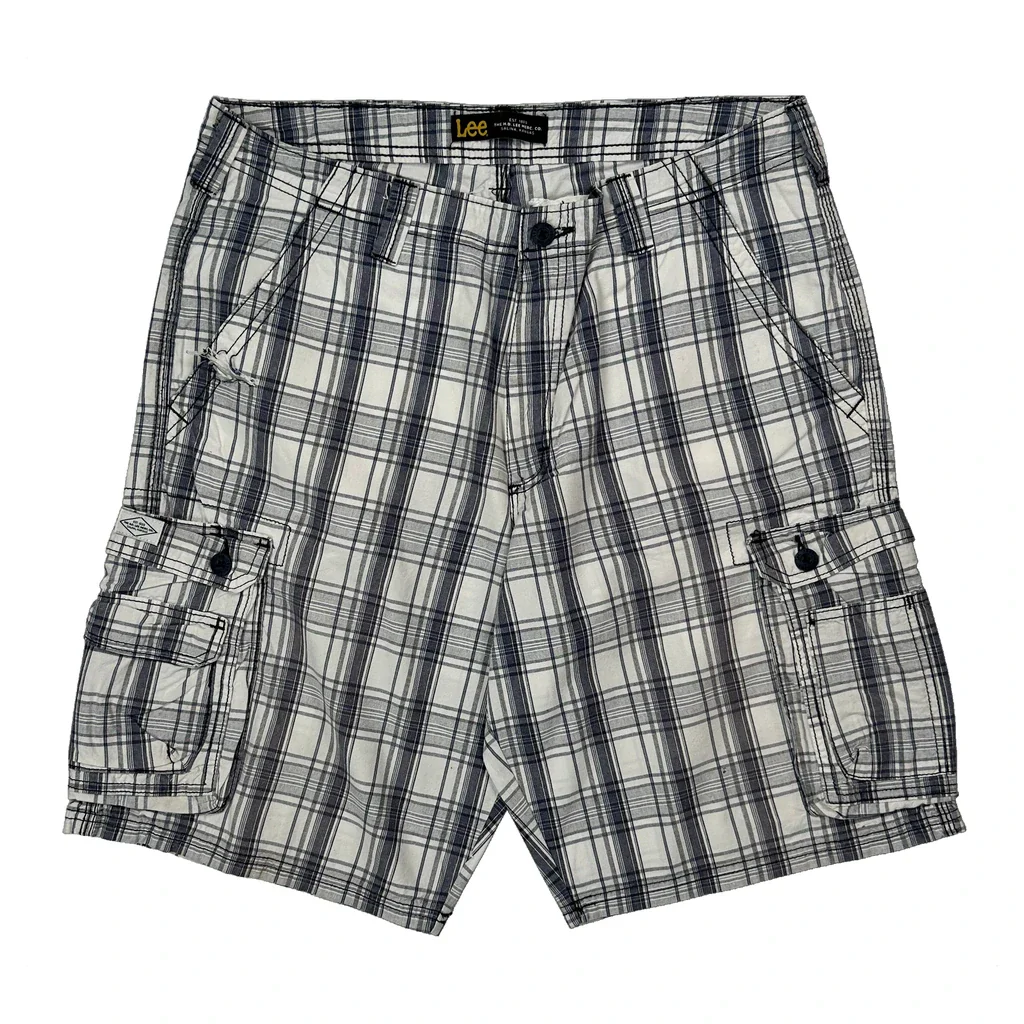 Lee Cargo Shorts - 34W 11L Grey Cotton - Image 2