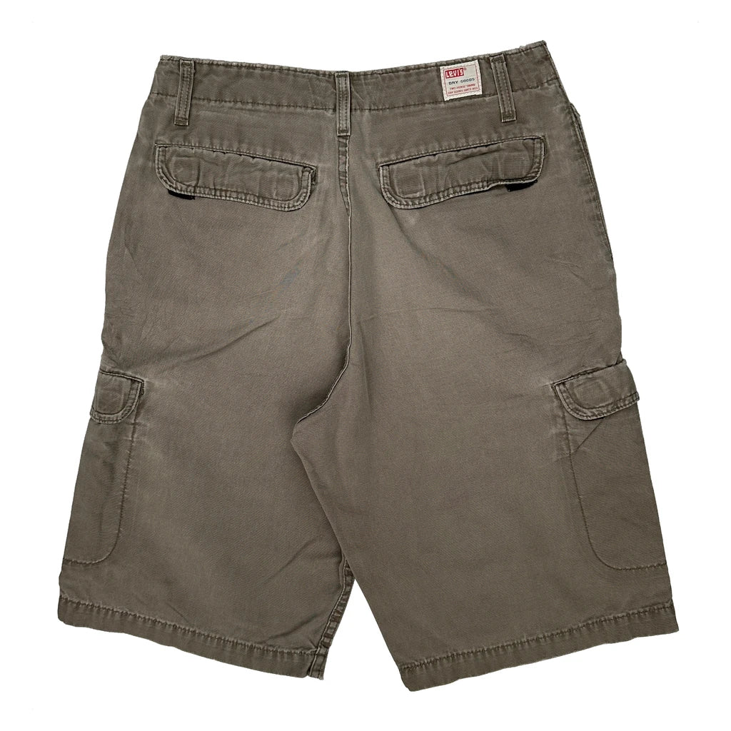 Lee Cargo Shorts - 34W 11L Grey Cotton