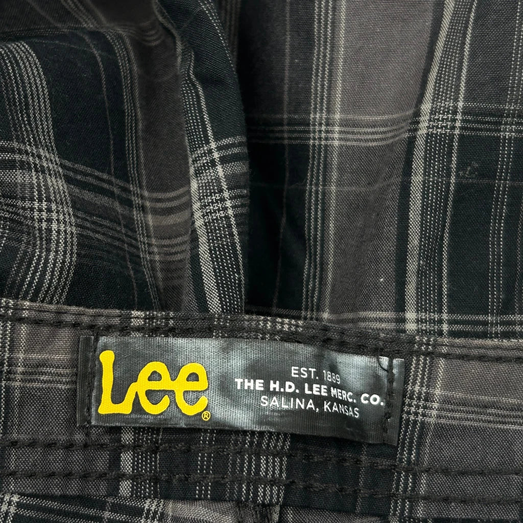 Lee Checked Cargo Shorts - 40W 11L Grey Cotton - Image 6