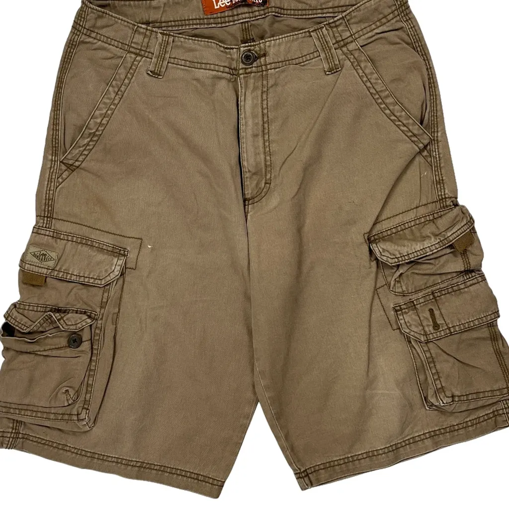 Lee Cargo Shorts - 30W 11L Khaki Cotton - Image 10