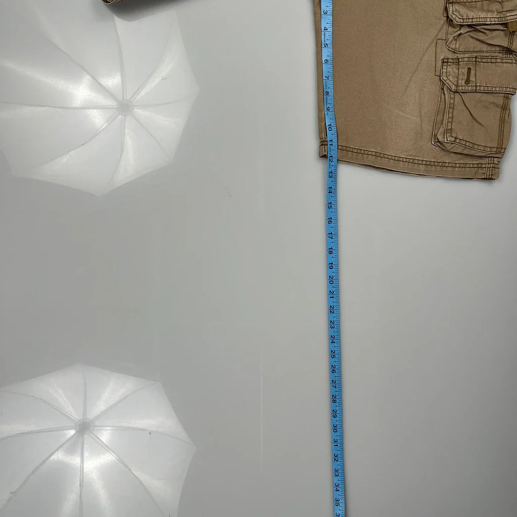 Lee Cargo Shorts - 30W 11L Khaki Cotton - Image 5