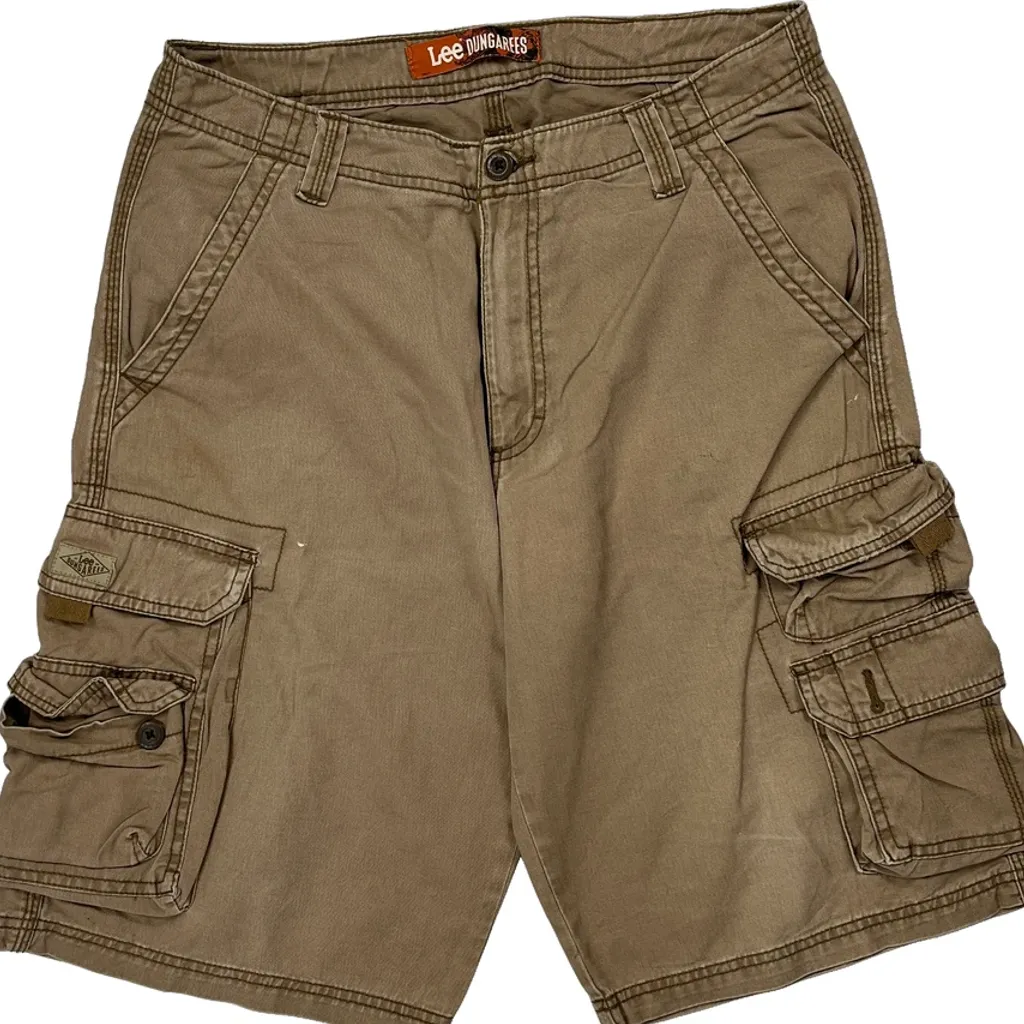 Lee Cargo Shorts - 30W 11L Khaki Cotton - Image 9