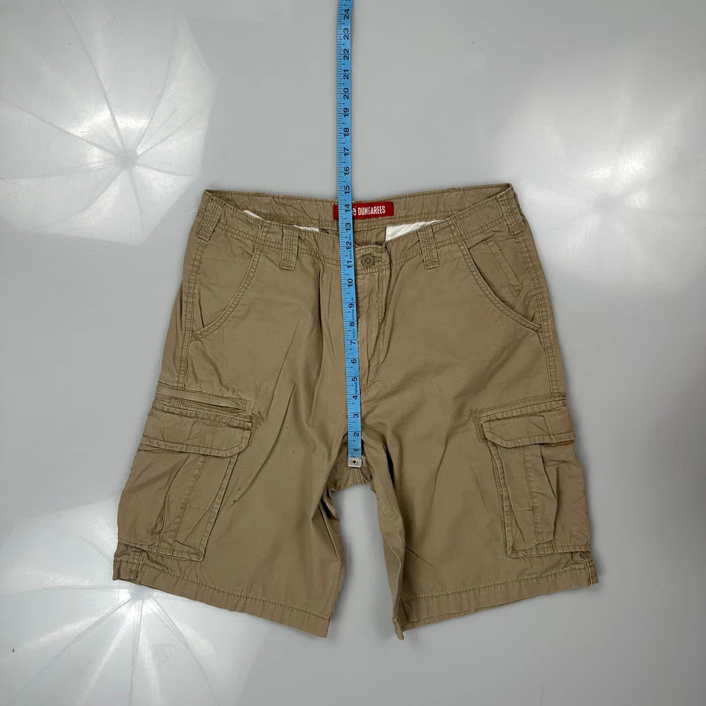 Lee Cargo Shorts - 34W 11L Khaki Cotton - Image 4