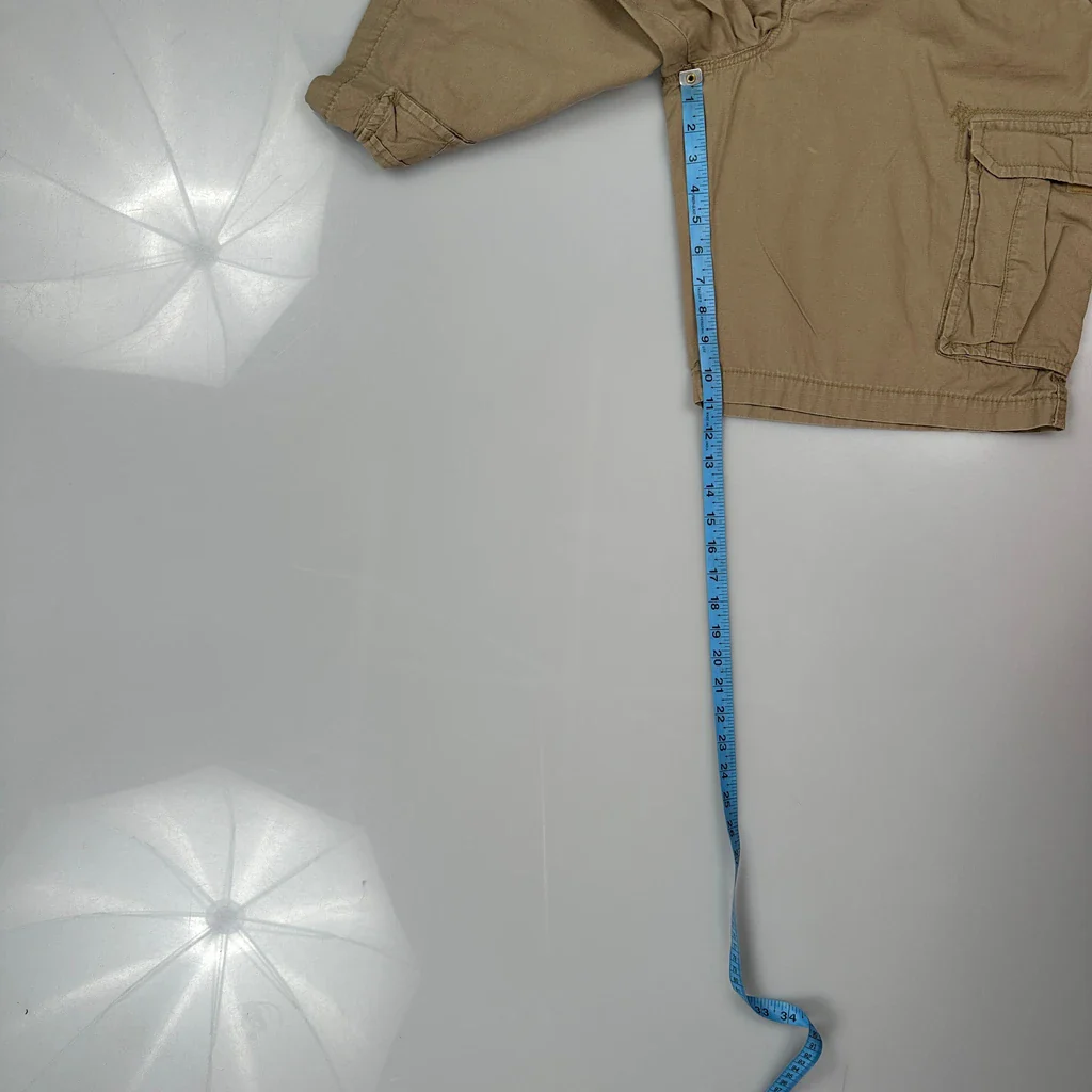 Lee Cargo Shorts - 34W 11L Khaki Cotton - Image 5