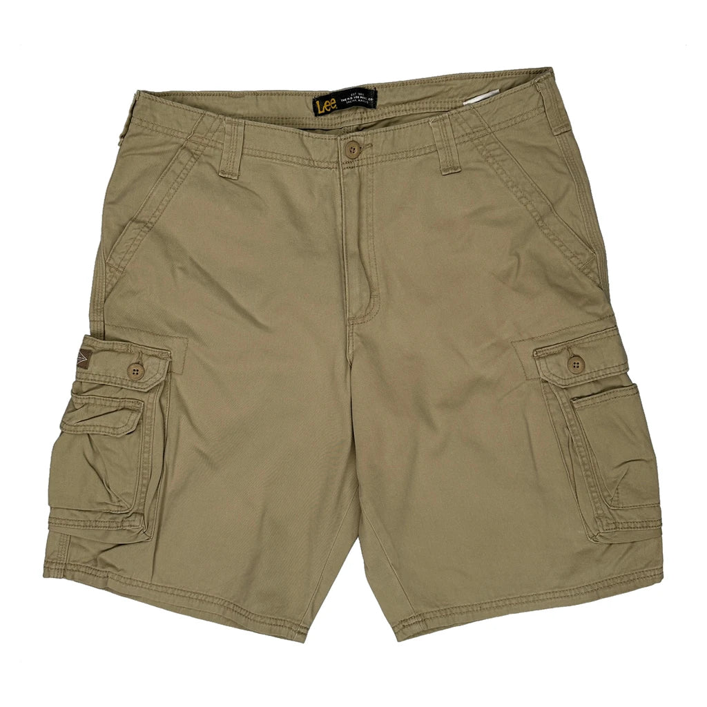 Lee Cargo Shorts - 34W 11L Khaki Cotton - Image 2