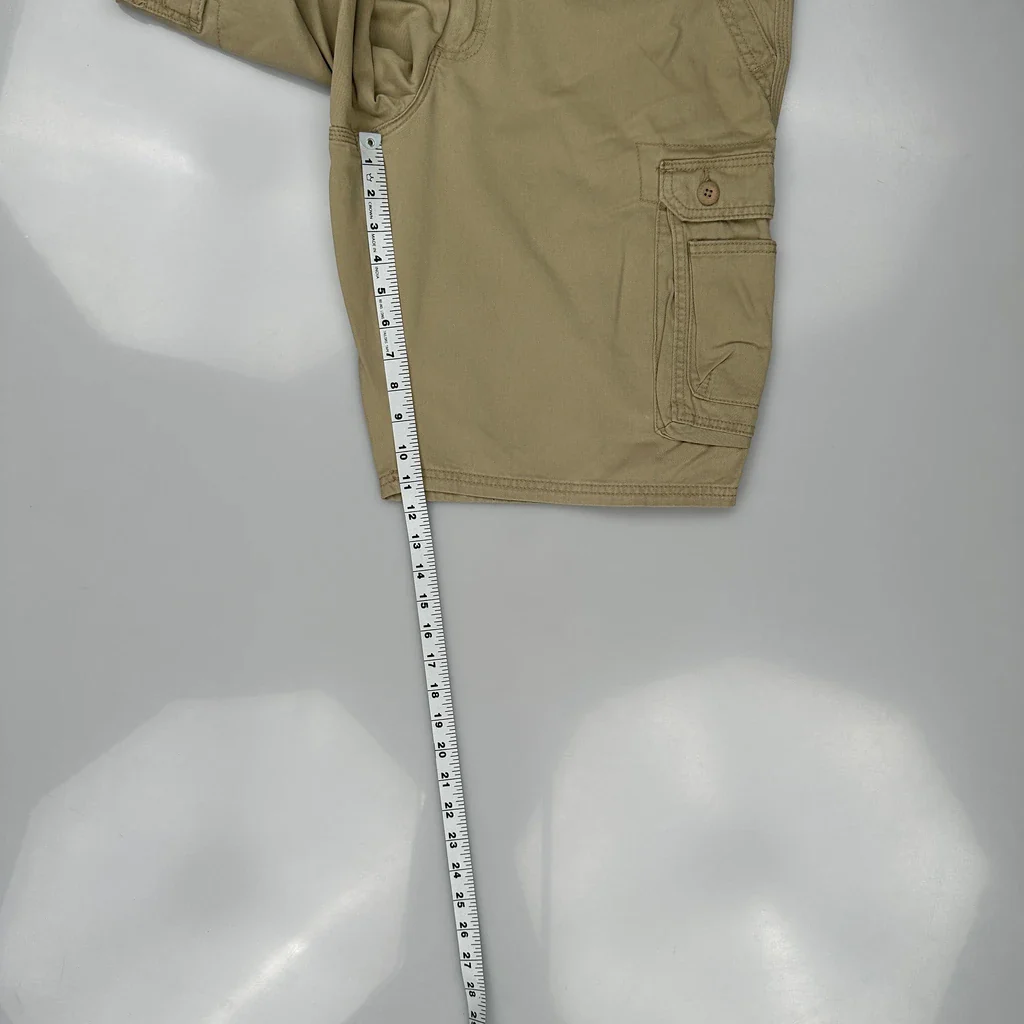 Lee Cargo Shorts - 34W 11L Khaki Cotton - Image 5