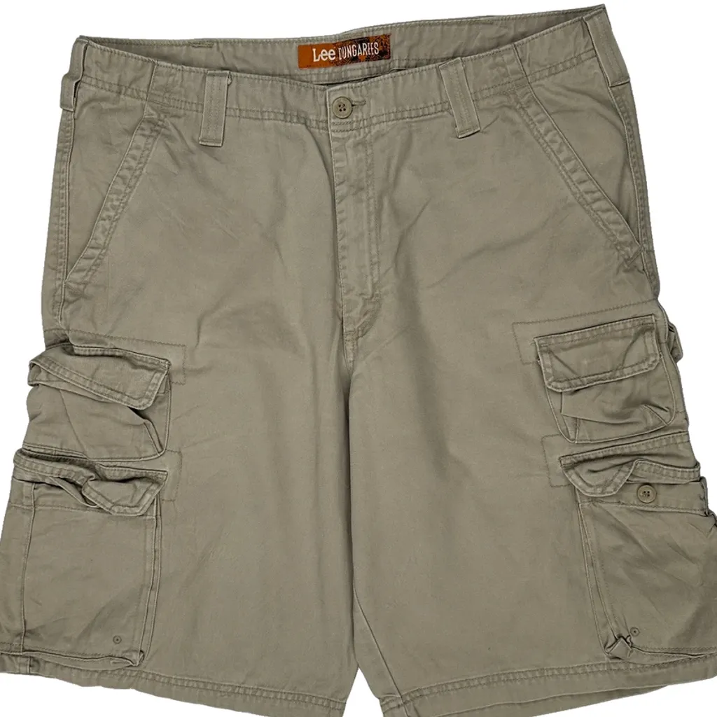Lee Cargo Shorts - 38W 10L Khaki Cotton - Image 9