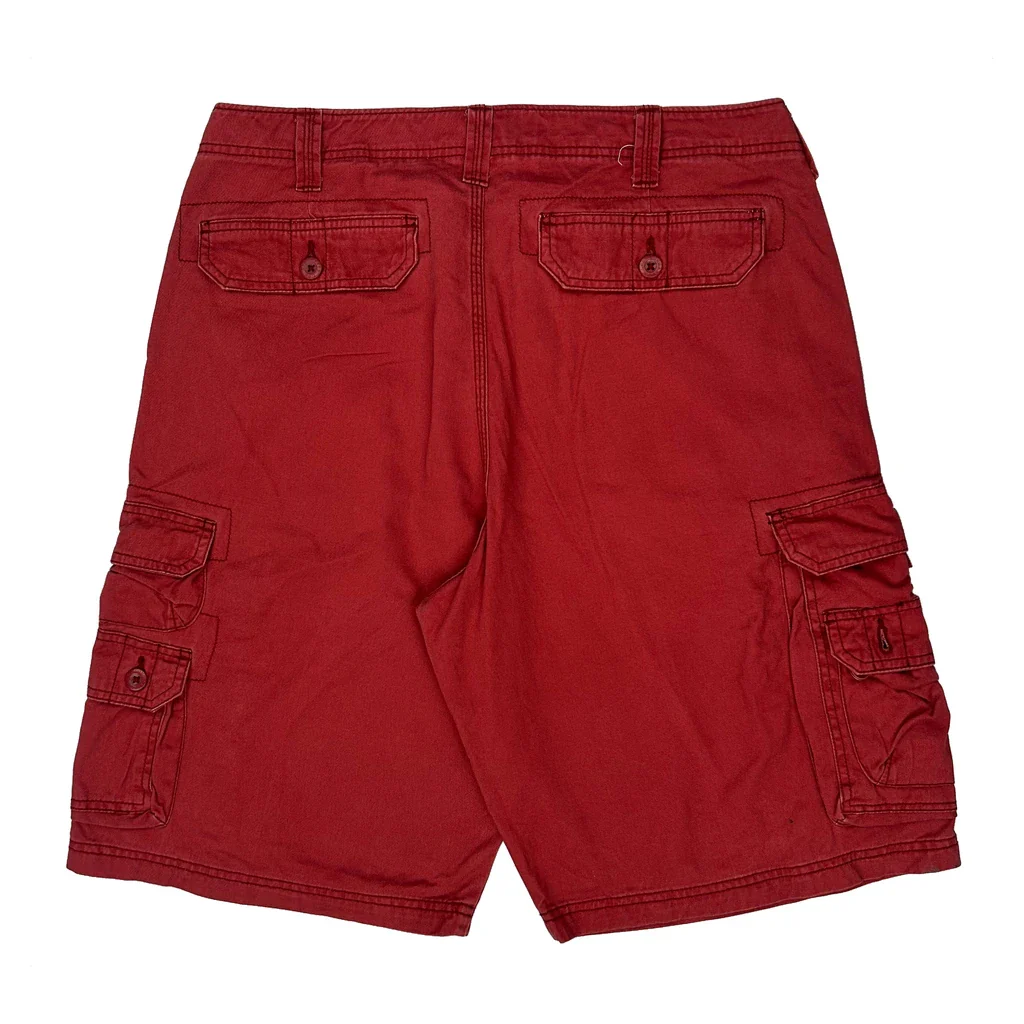 Lee Cargo Shorts - 36W 10L Red Cotton