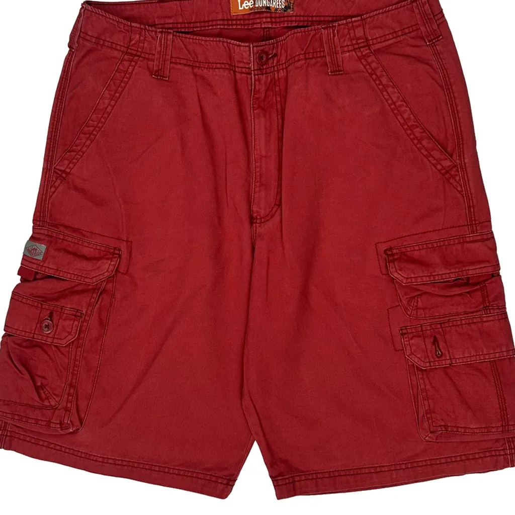 Lee Cargo Shorts - 36W 10L Red Cotton - Image 10