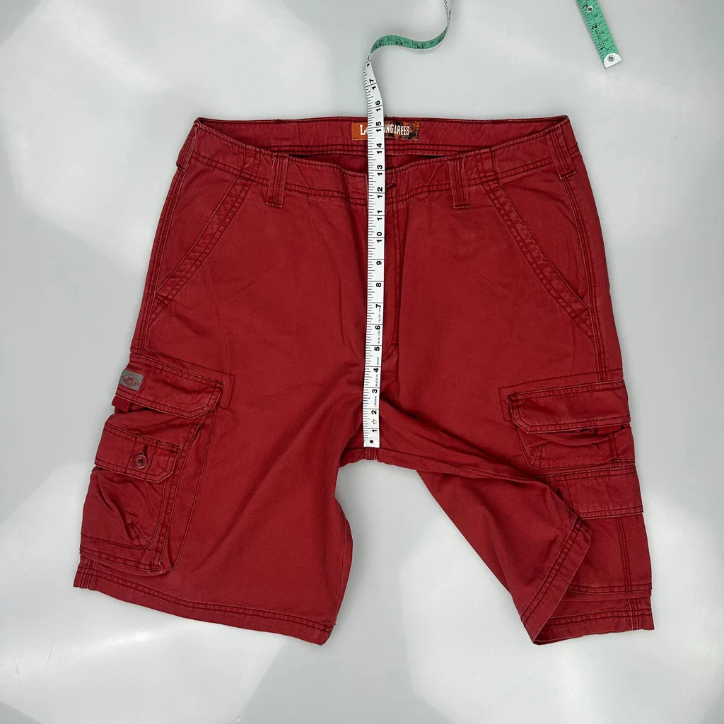 Lee Cargo Shorts - 36W 10L Red Cotton - Image 4
