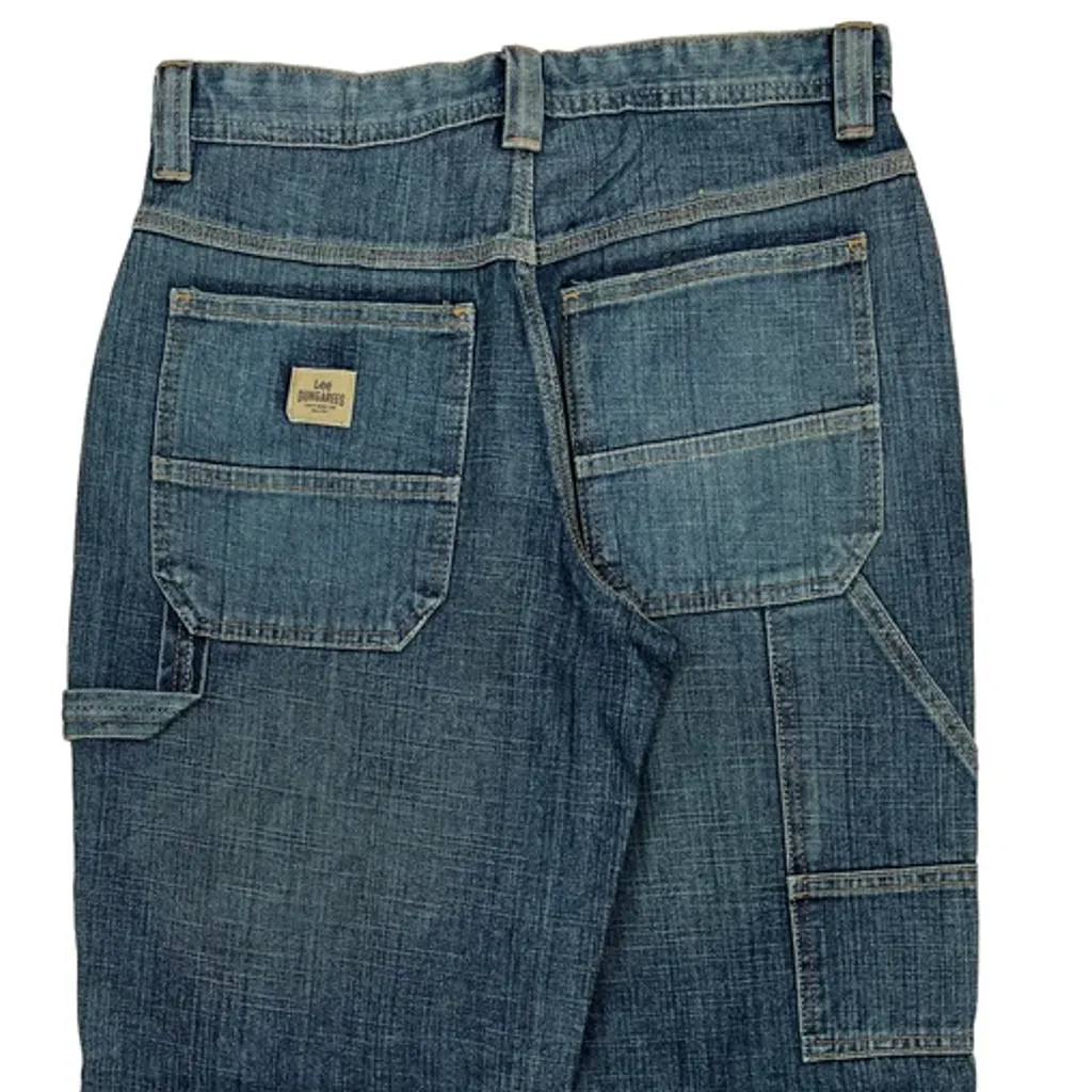 Lee Wide Leg Carpenter Jeans - 29W 31L Blue Denim - Image 8