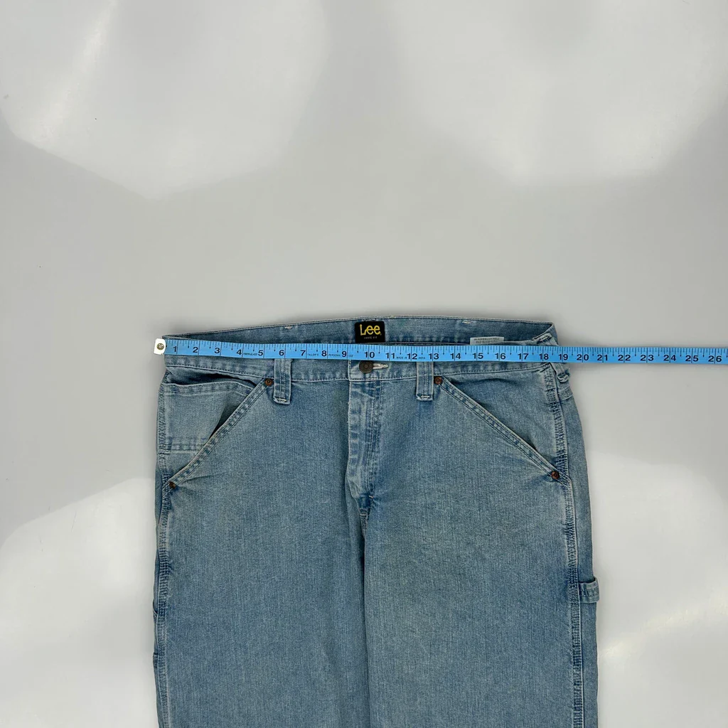 Lee Carpenter Jeans - 36W 30L Blue Cotton Blend - Image 3