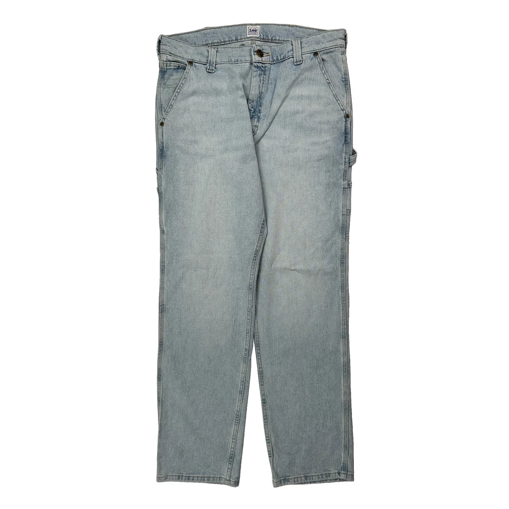 Lee Carpenter Jeans - 35W 34L Light Wash Cotton - Image 2
