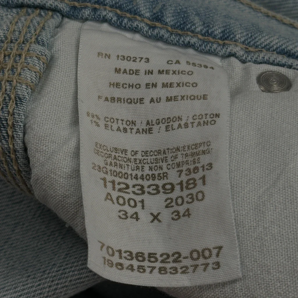Lee Carpenter Jeans - 35W 34L Light Wash Cotton - Image 6