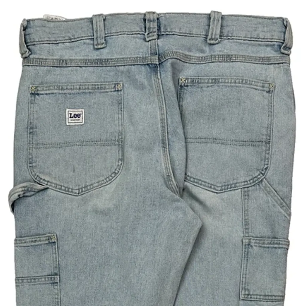 Lee Carpenter Jeans - 35W 34L Light Wash Cotton - Image 8