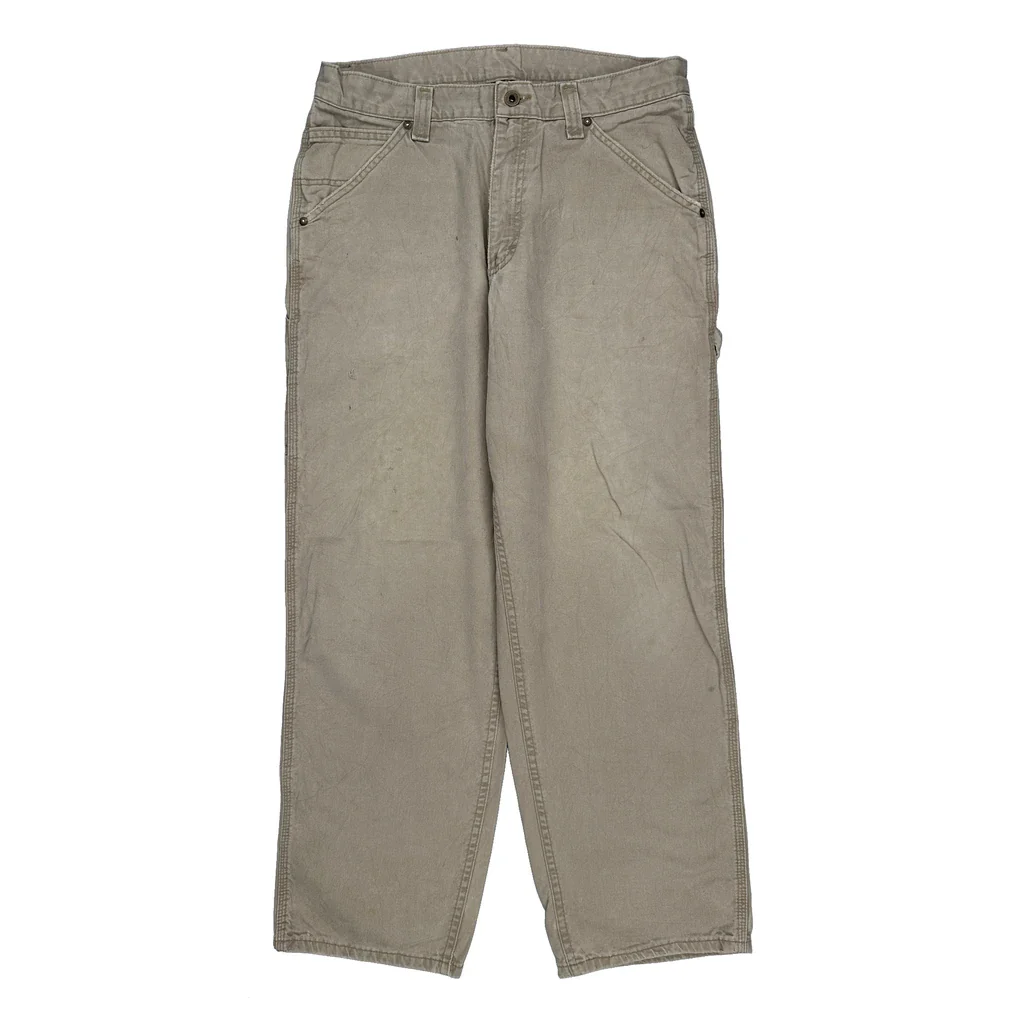 Lee Carpenter Pants - 33W 31L Beige Cotton - Image 2