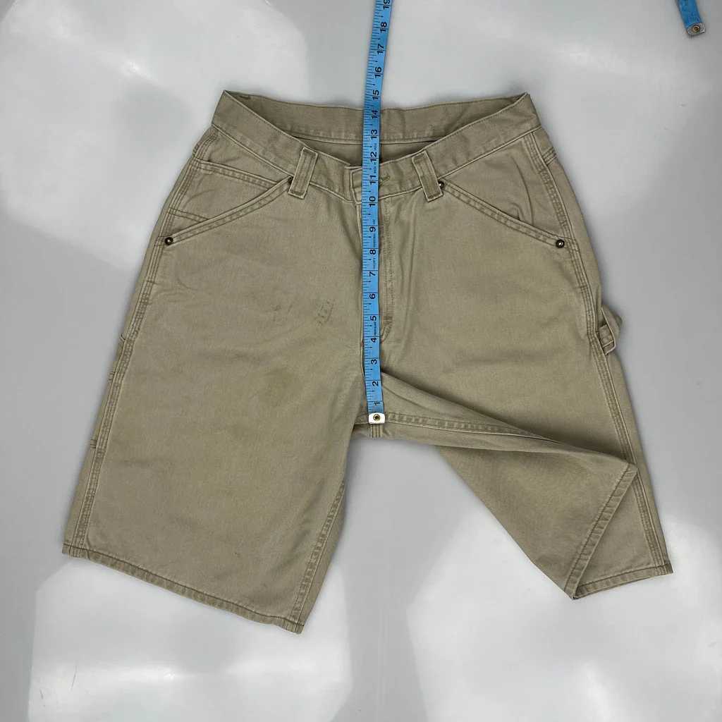 Lee Carpenter Shorts - 28W 11L Beige Cotton - Image 4