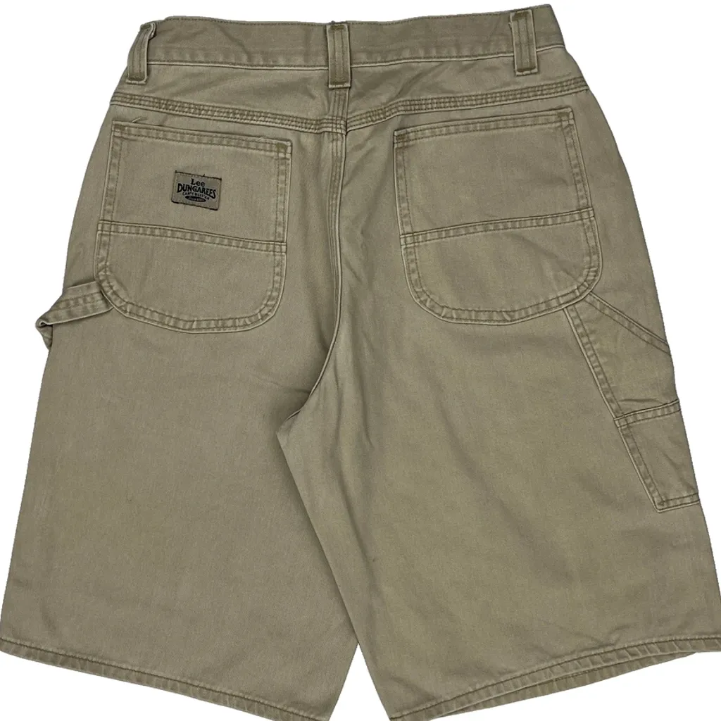 Lee Carpenter Shorts - 28W 11L Beige Cotton - Image 6