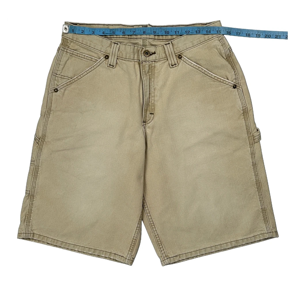 Lee Carpenter Shorts - 30W 10L Beige Cotton - Image 2