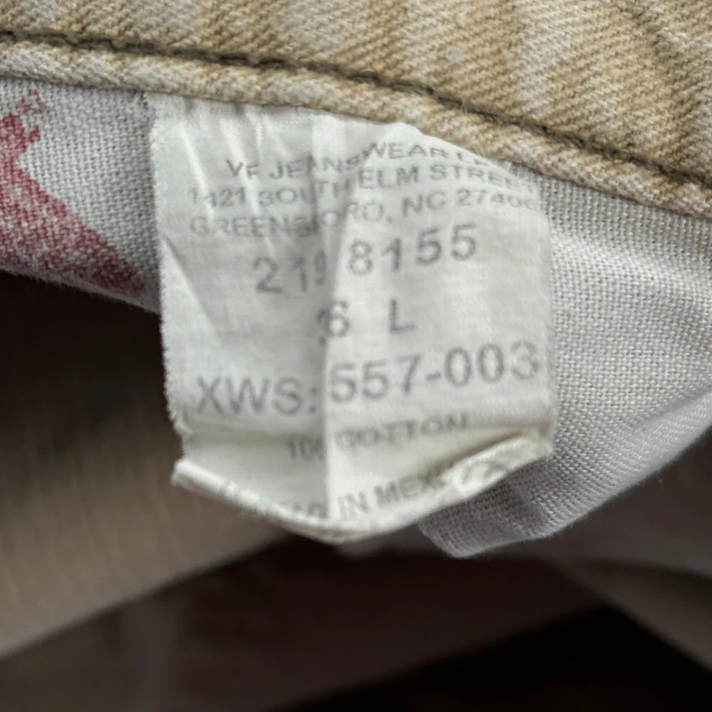 Lee Carpenter Shorts - 34W 10L Beige Cotton - Image 6
