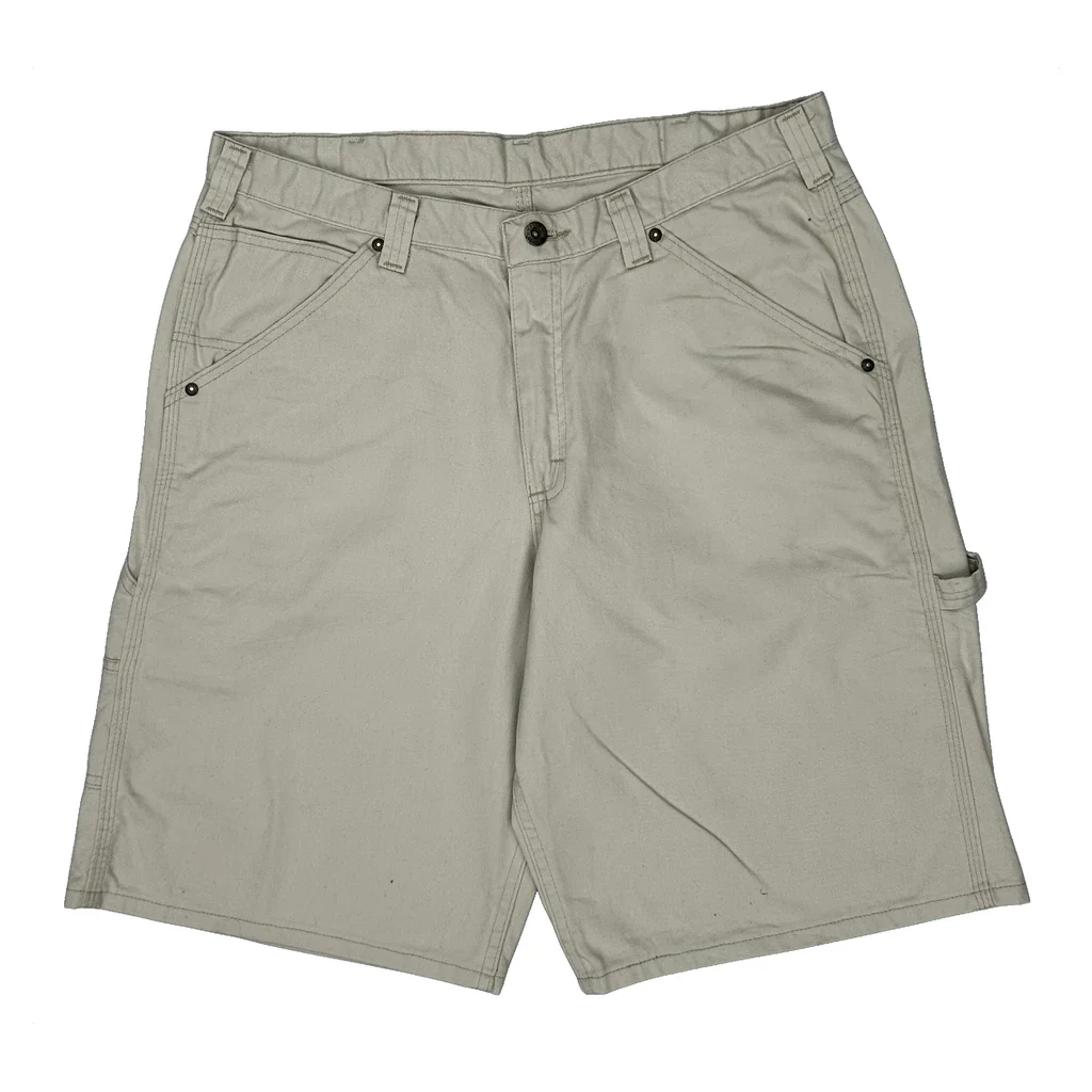 Lee Carpenter Shorts - 35W 10L Beige Cotton - Image 2