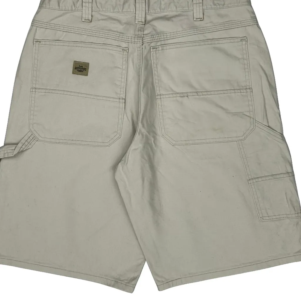 Lee Carpenter Shorts - 35W 10L Beige Cotton - Image 7
