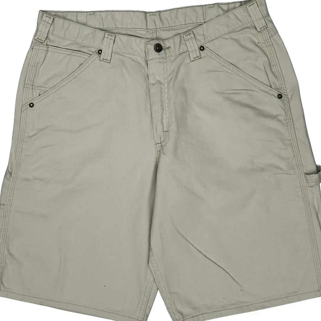 Lee Carpenter Shorts - 35W 10L Beige Cotton - Image 8