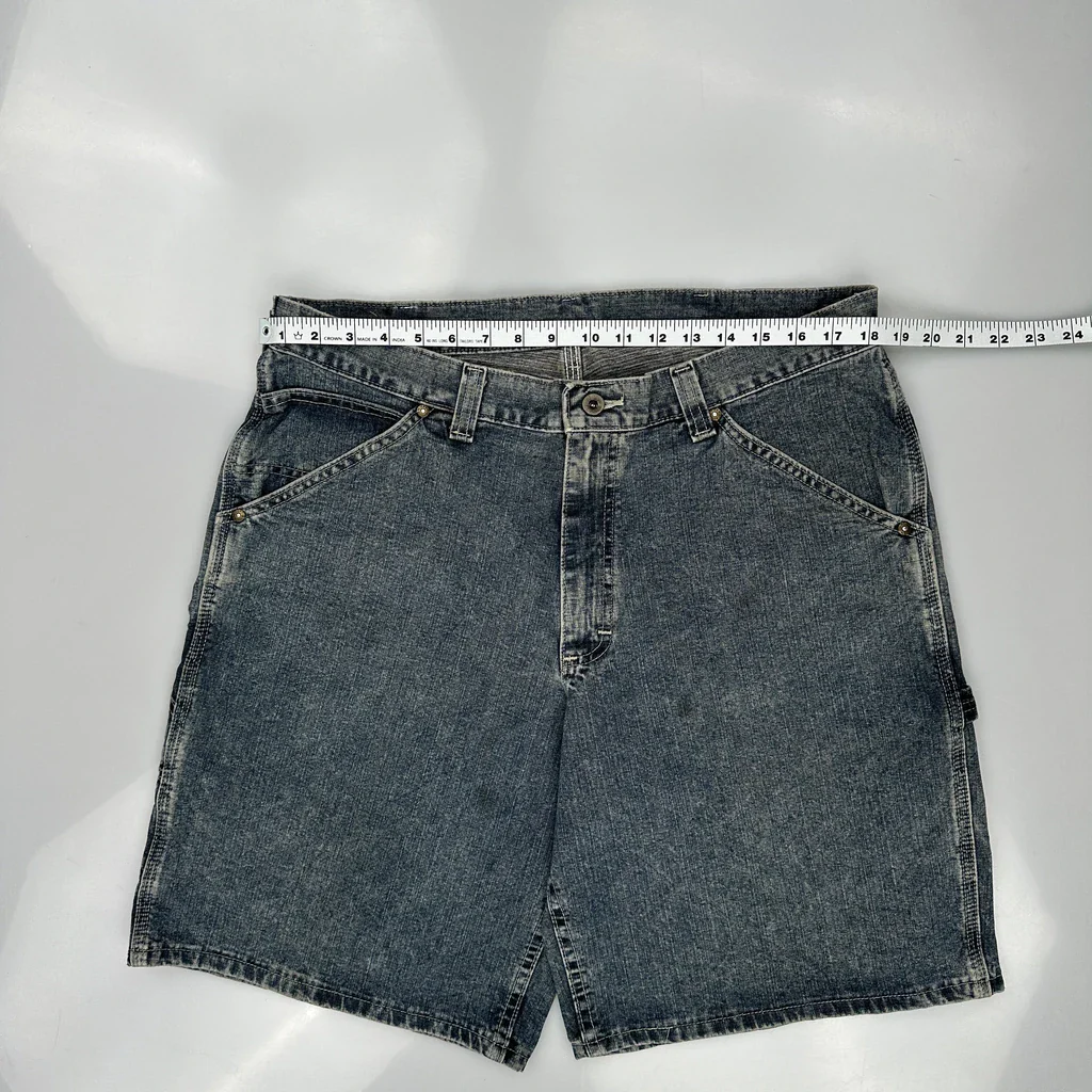 Lee Carpenter Shorts - 36W 10L Dark Wash Denim - Image 3