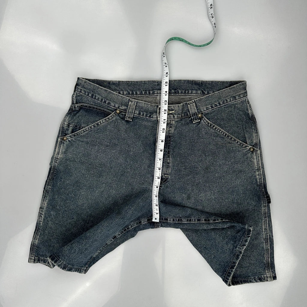 Lee Carpenter Shorts - 36W 10L Dark Wash Denim - Image 4
