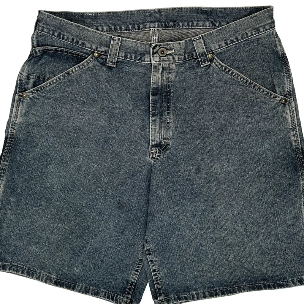Lee Carpenter Shorts - 36W 10L Dark Wash Denim - Image 8