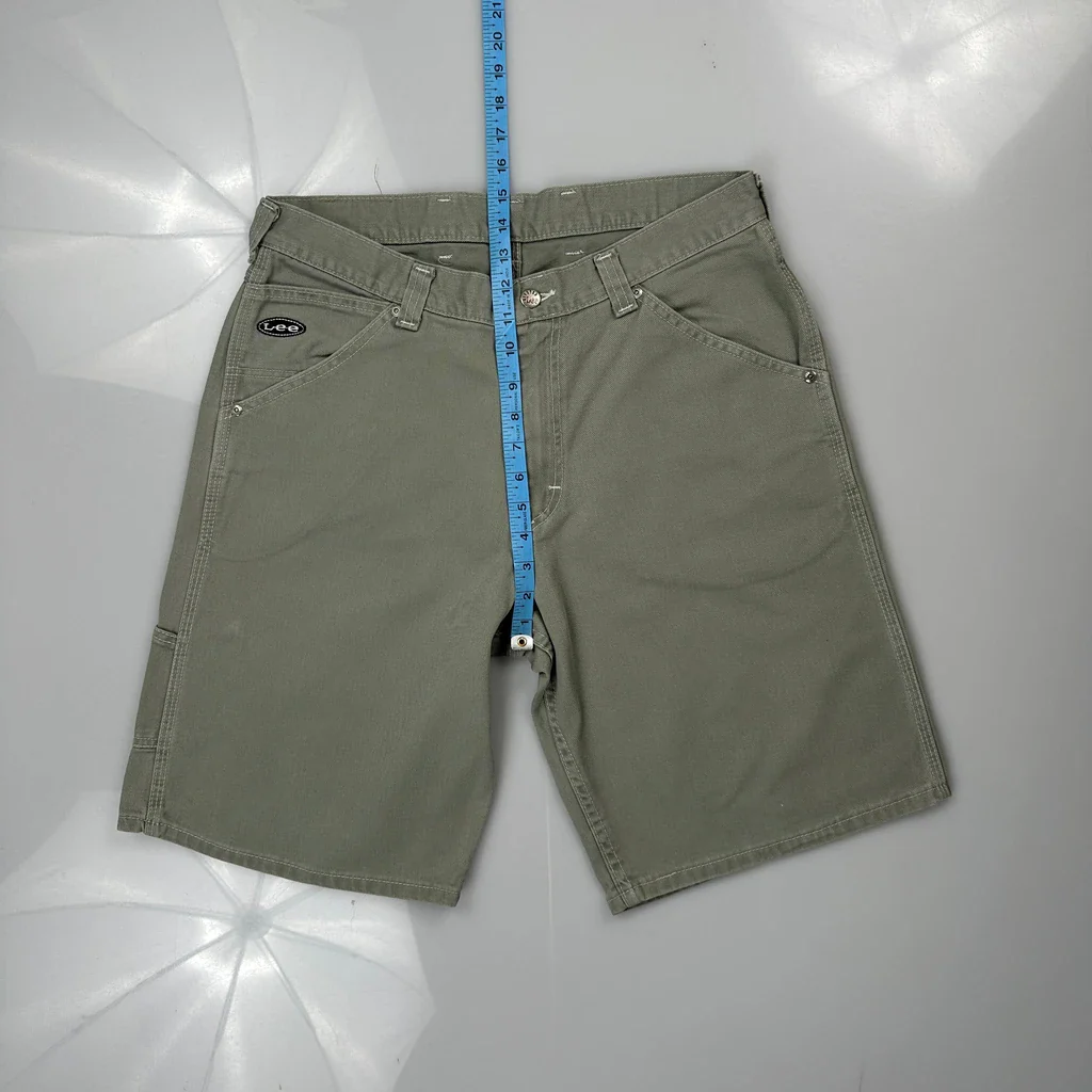 Lee Baggy Carpenter Shorts - 32W 11L Grey Cotton - Image 4