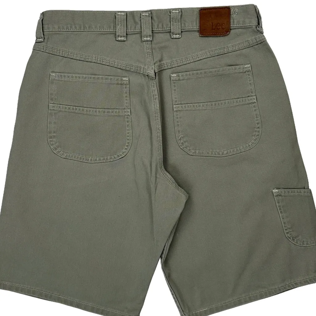 Lee Baggy Carpenter Shorts - 32W 11L Grey Cotton - Image 6