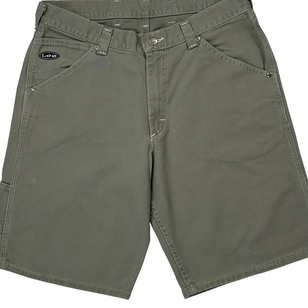 Lee Baggy Carpenter Shorts - 32W 11L Grey Cotton - Image 8