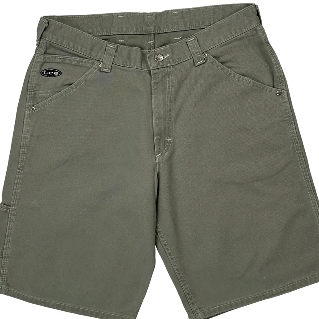 Lee Baggy Carpenter Shorts - 32W 11L Grey Cotton - Image 9