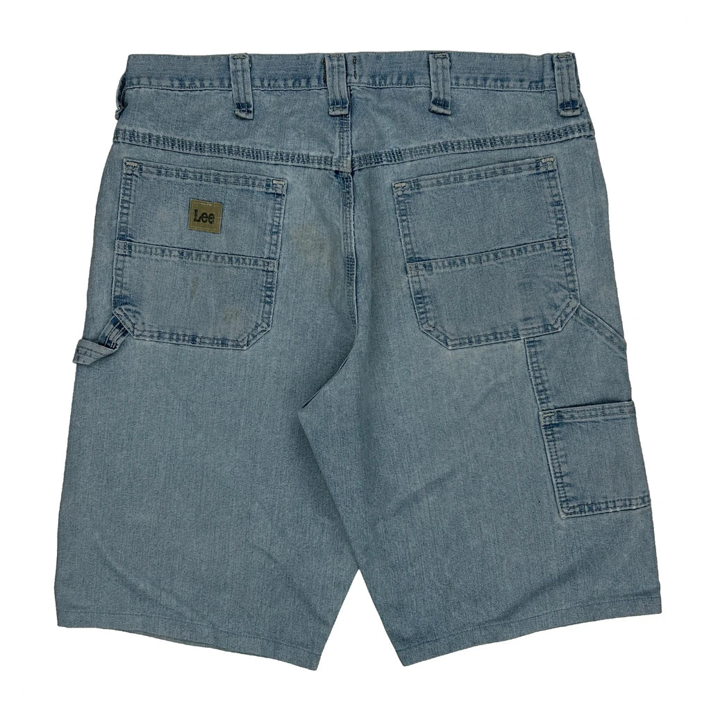 Lee Carpenter Shorts - 34W 11L Light Wash Cotton