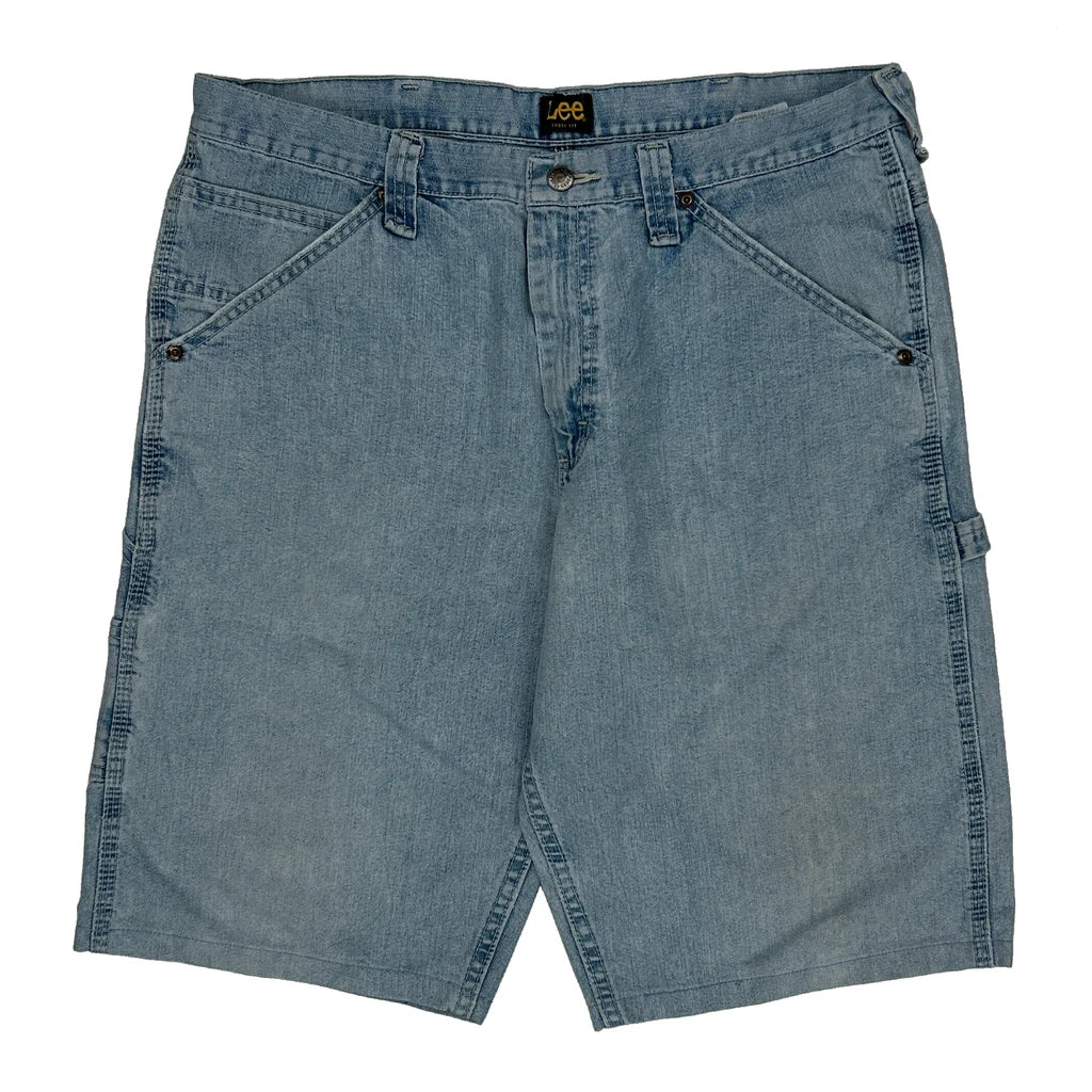 Lee Carpenter Shorts - 34W 11L Light Wash Cotton - Image 2