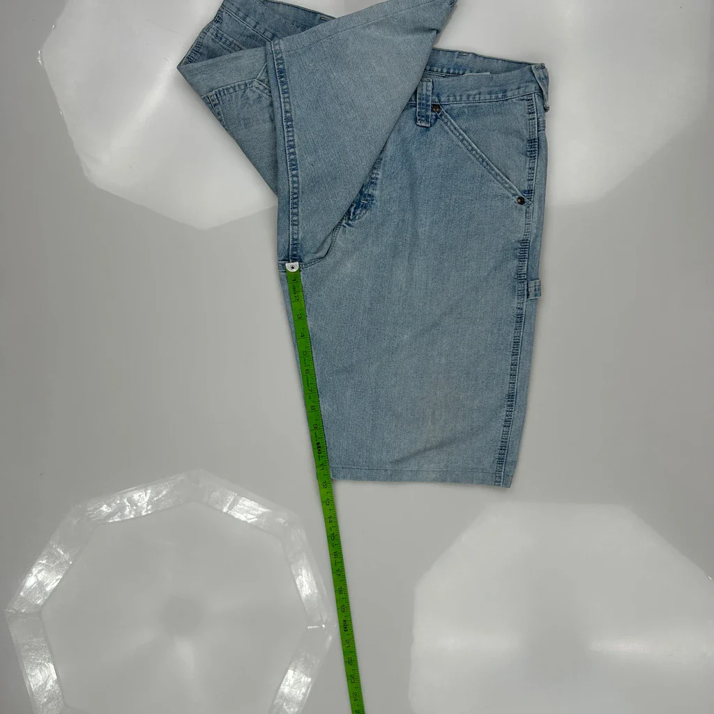 Lee Carpenter Shorts - 34W 11L Light Wash Cotton - Image 5
