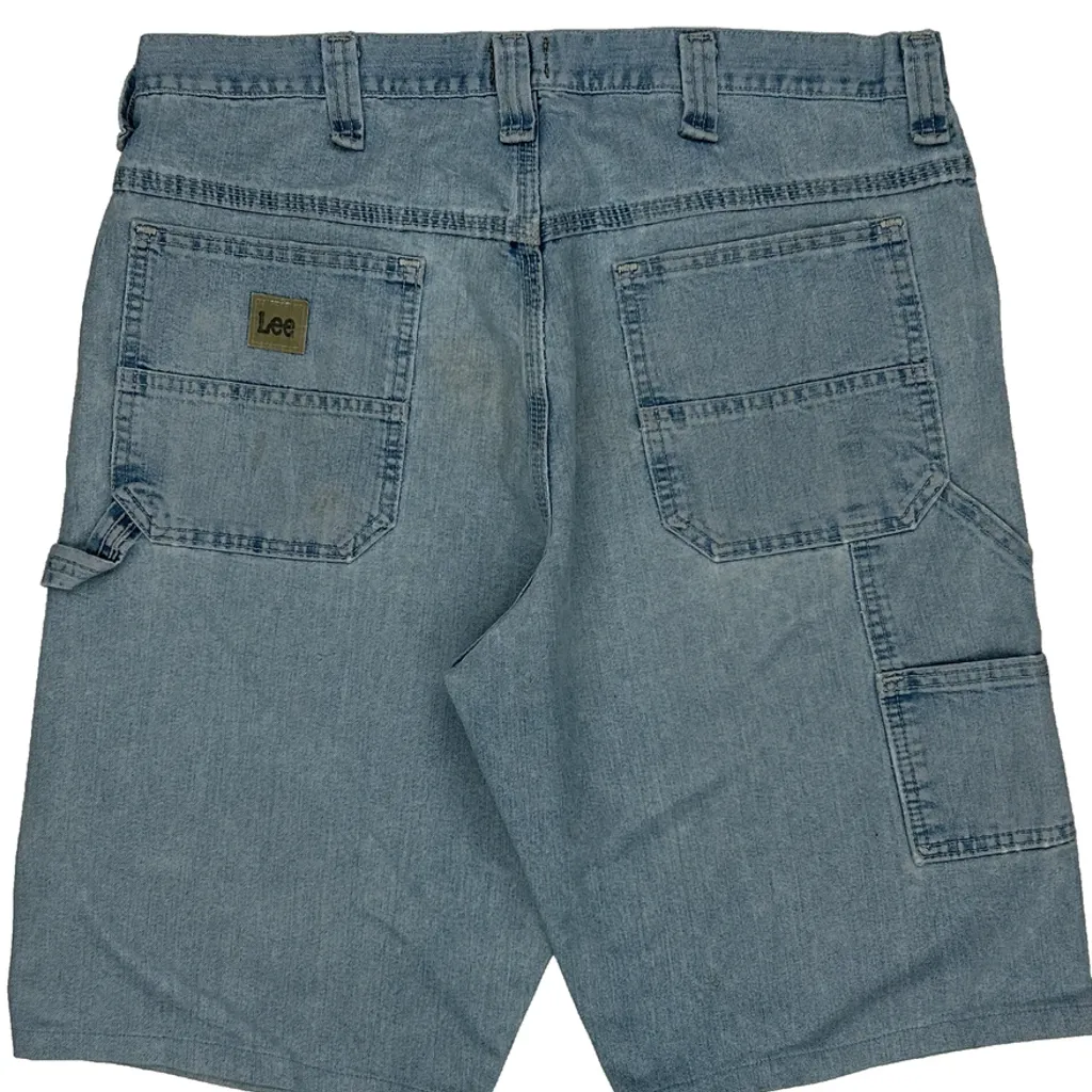 Lee Carpenter Shorts - 34W 11L Light Wash Cotton - Image 7