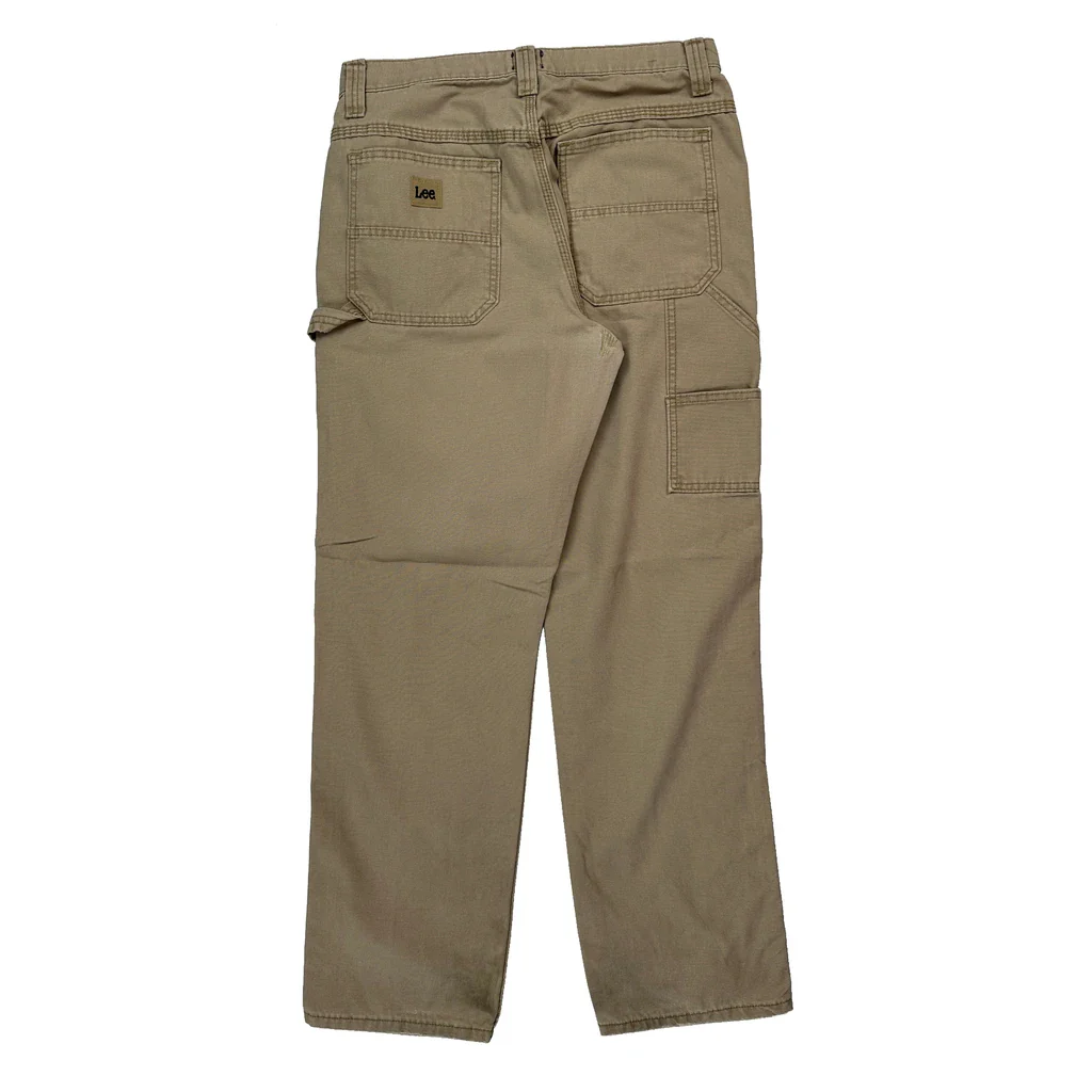 Lee Carpenter Trousers - 30W 32L Beige Cotton