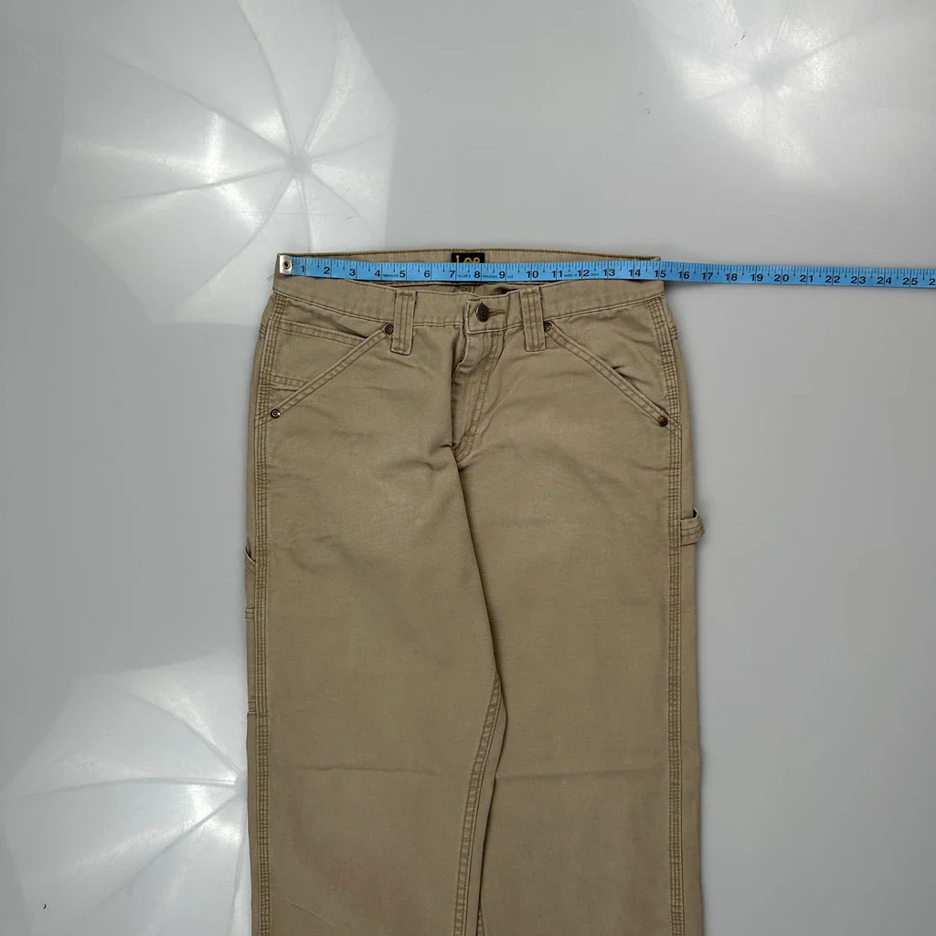 Lee Carpenter Trousers - 30W 32L Beige Cotton - Image 3