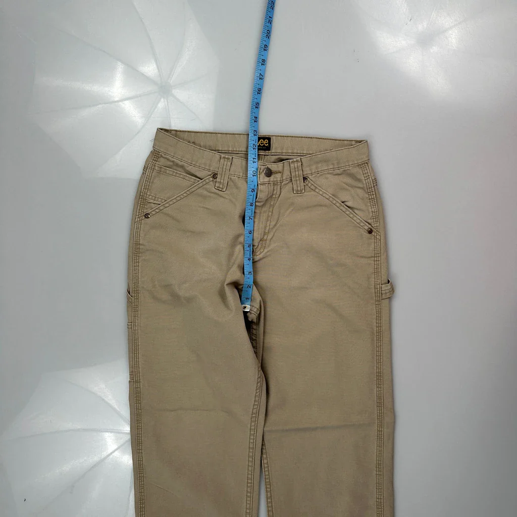 Lee Carpenter Trousers - 30W 32L Beige Cotton - Image 4