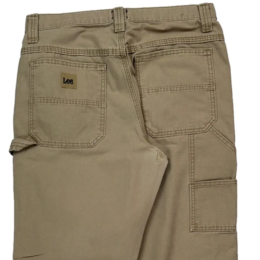 Lee Carpenter Trousers - 30W 32L Beige Cotton - Image 7