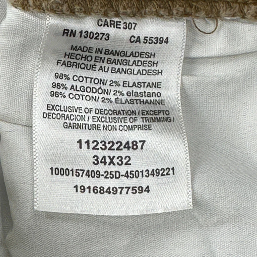 Lee Carpenter Trousers - 34W 31L Brown Cotton - Image 6