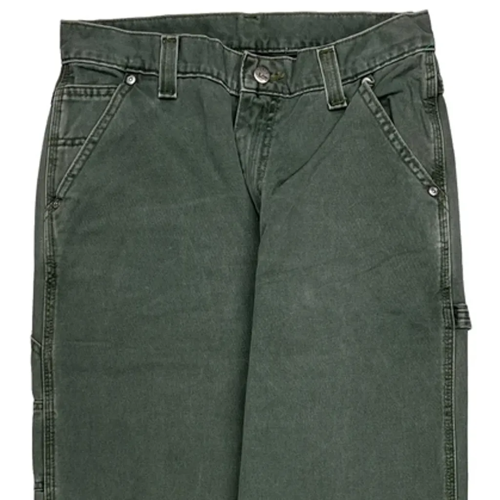 Lee Carpenter Trousers - 28W 33L Green Cotton - Image 10